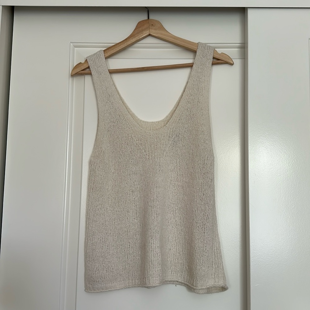 Madewell knit tank top size XS cream